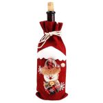 Décoration de Noël pour Bouteille de Vin Bonhomme de Neige