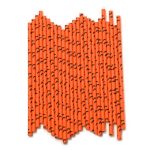 25 Pailles Halloween à Motifs Chauves-souris
