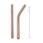 2 Pailles Smoothie Inox Cuivre