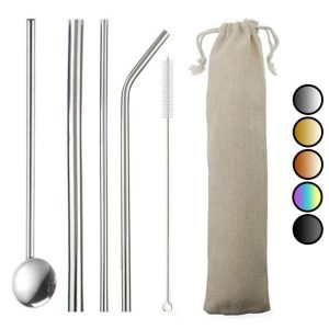 Pailles pour Cocktail Kit Argenté