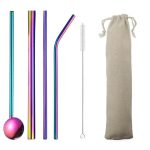 Pailles pour Cocktail Kit Multicolore