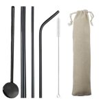 Pailles pour Cocktail Kit Noir