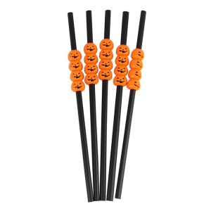 5 Pailles Halloween Citrouilles (Réutilisables) Default Title