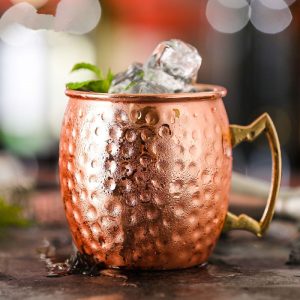 Verre Cocktail Moscow Mule 2 VERRES Martelé